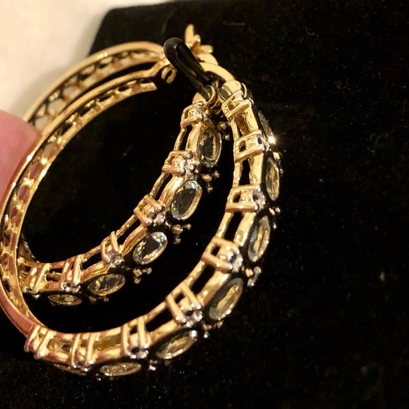 14K hoops gems - Picture 8 of 8